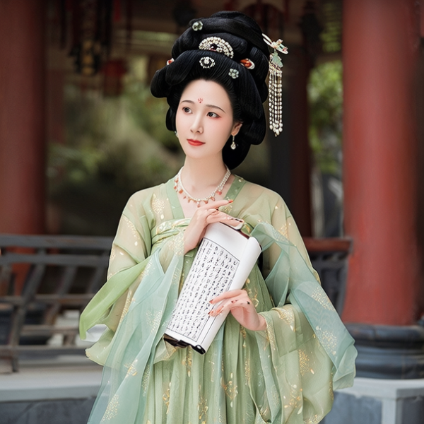 绿珠：晋朝的美女，以美貌和才华著称。