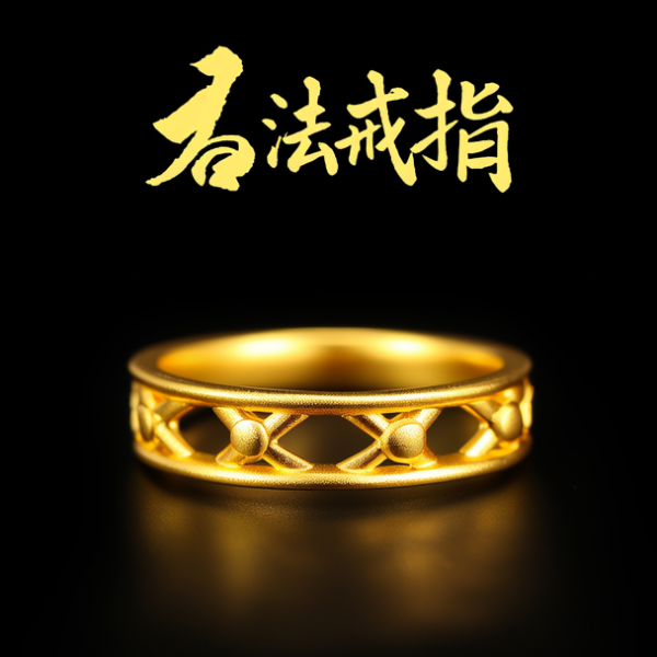 古法金戒指图片