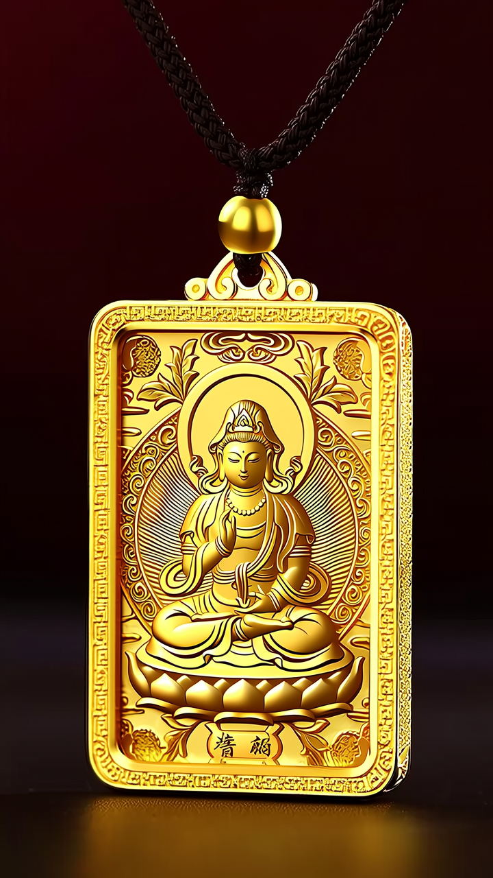 观音金吊坠图片