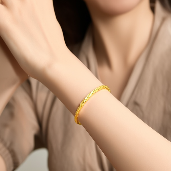 24k黄金手链图片