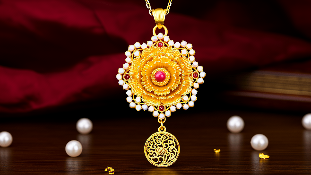 梦金园黄金吊坠图片