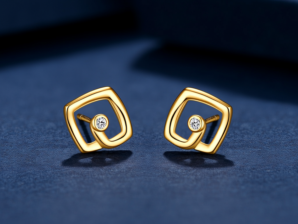 黄金耳钉图片 新款