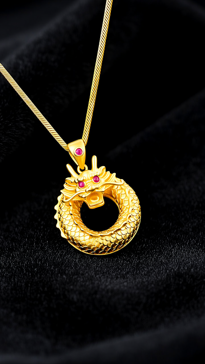 龙骨金项链图片大全