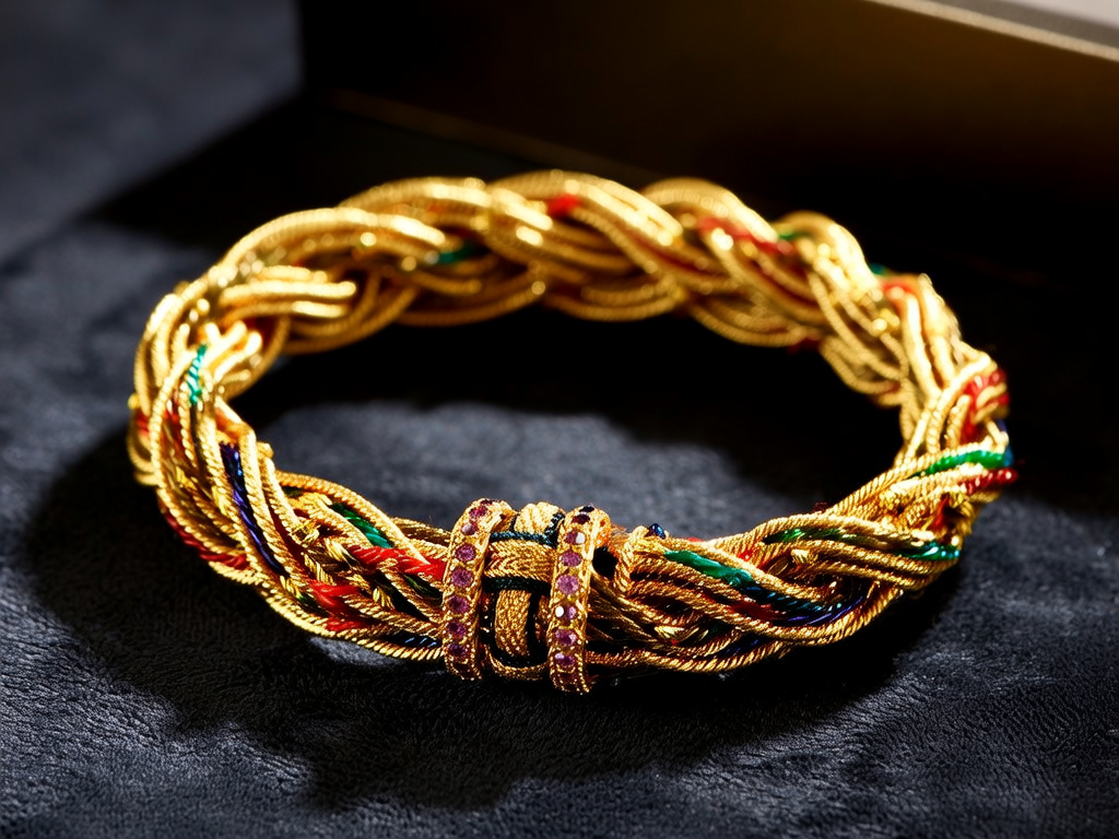 金饰品手链编绳图片