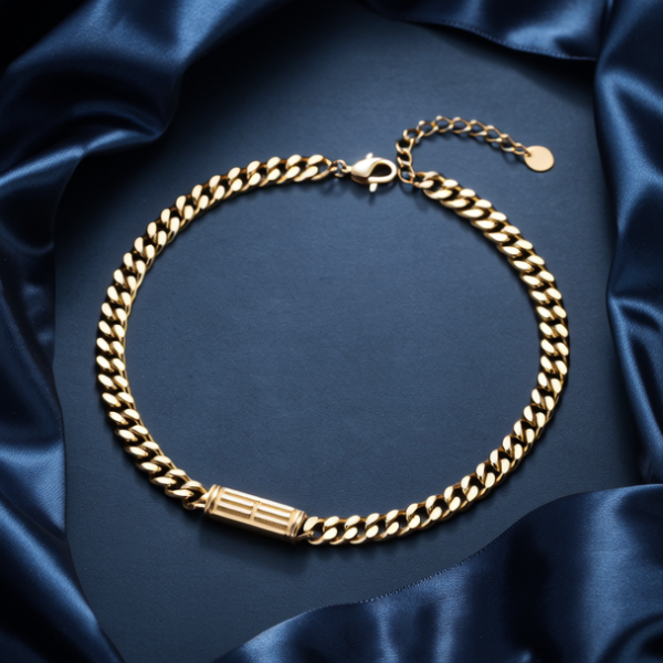 50克男士黄金项链图片